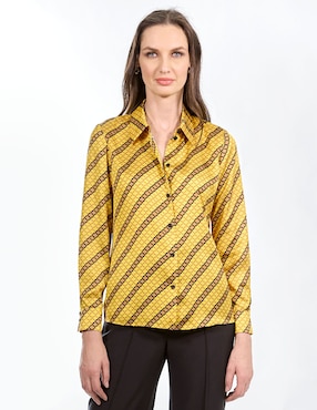 Blusa Camisera Foley's Manga Larga Para Mujer