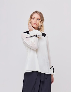 Blusa Linea Pura manga larga para mujer