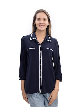 Blusa Nautica Manga 3/4 Para Mujer