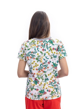 Playera manga corta Nautica cuello v para mujer