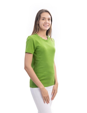 Playera manga corta Nautica cuello redondo para mujer