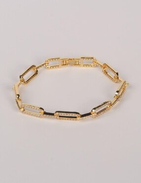 Pulsera Yoiko de baño de oro Cristal