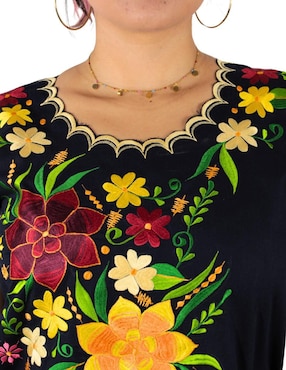 Blusa Teya Artesanal manga corta para mujer