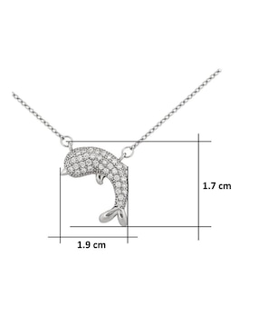 Collar de delfín Horoz de plata P 925