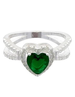 Anillo De Corazón Horoz P925 De Plata Zirconia