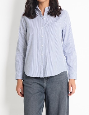 Blusa camisera Old Navy manga larga para mujer