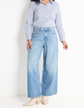 Jeans Wide Leg Old Navy Corte Cintura Para Mujer