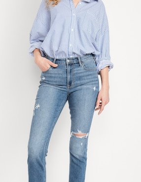 Jeans Straight Old Navy Corte Cintura Para Mujer