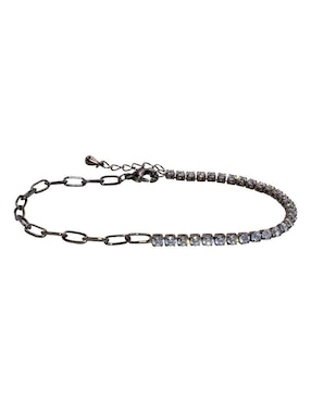 Pulsera Yoiko Cris con acabado baño rodio