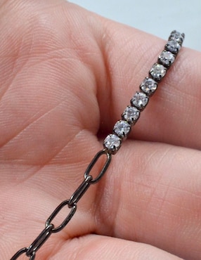 Pulsera Yoiko Cris con acabado baño rodio