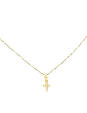 Collar de cruz Horoz de oro 10 K