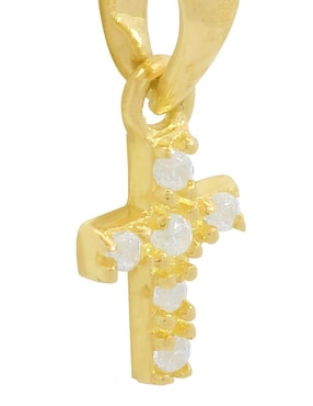 Collar de cruz Horoz de oro 10 K
