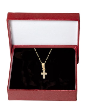 Collar de cruz Horoz de oro 10 K