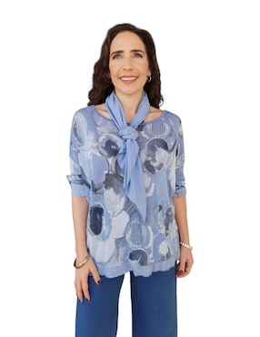 Blusa Pardela Manga Al Codo Para Mujer