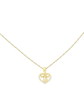Collar de corazón Horoz de oro 10 K