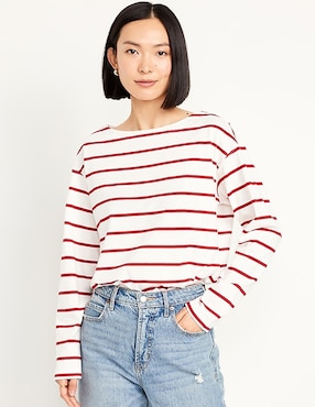 Playera Manga Larga Old Navy Cuello Redondo Para Mujer