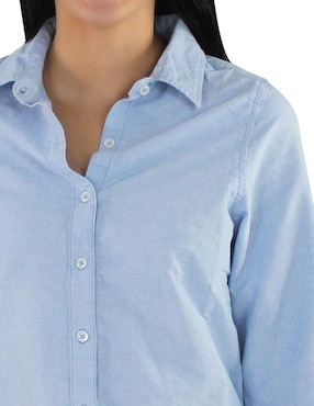 Blusa camisera Breton manga larga para mujer