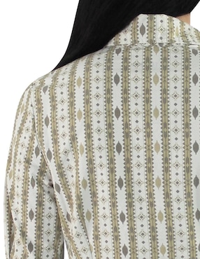 Blusa camisera Breton manga al codo para mujer