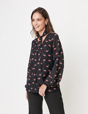 Blusa Linea Pura manga larga para mujer