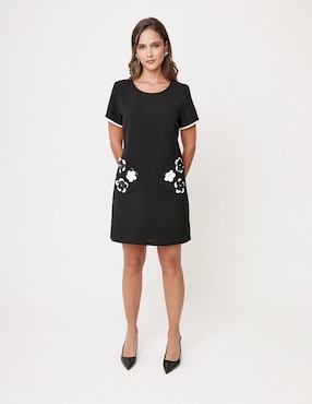 Vestido corto casual Linea Pura Ekleggen para mujer