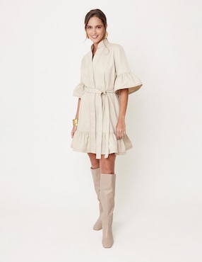 Vestido a la rodilla casual Linea Pura Kacero para mujer