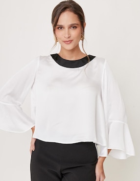 Blusa Linea Pura Manga 3/4 Para Mujer