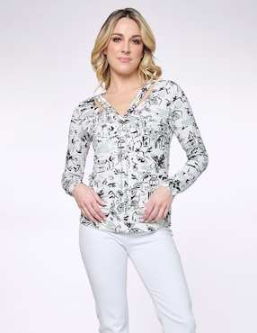 Blusa Foley’s Manga Larga Para Mujer