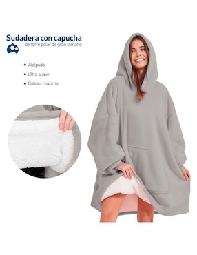 Sudadera con capucha y bolsa Bluelander para mujer