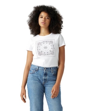 Playera Manga Corta Levi's Cuello Redondo Para Mujer