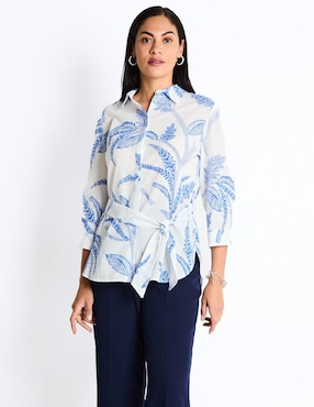 Blusa Camisera Foley's Manga 3/4 Para Mujer