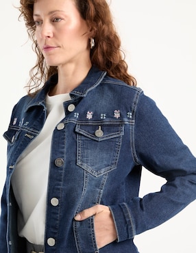 Chamarra denim Lieb de mezclilla para mujer