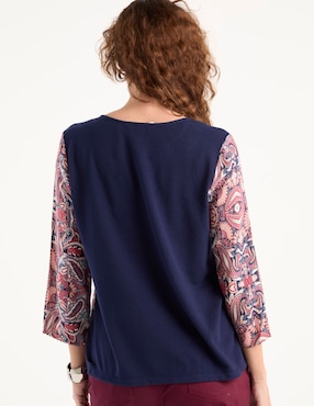 Blusa Lieb manga 3/4 para mujer