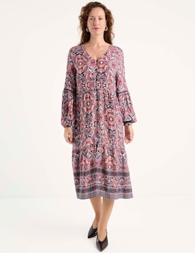 Vestido midi casual Lieb para mujer
