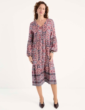 Vestido midi casual Lieb para mujer