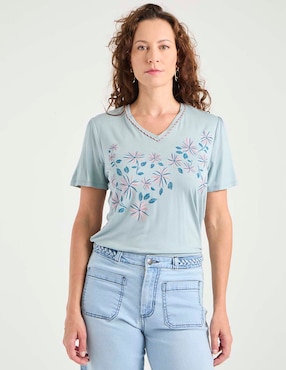Blusa Lieb manga corta para mujer
