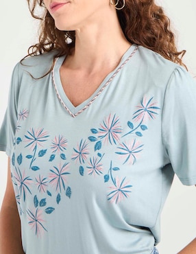 Blusa Lieb manga corta para mujer