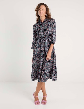 Vestido midi casual Lieb para mujer
