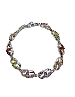 Pulsera Limerence By Claudia Herrera con acabado baño rodio