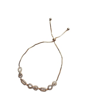 Pulsera Limerence By Claudia Herrera de oro laminado 14 K Infinito con acabado pavé