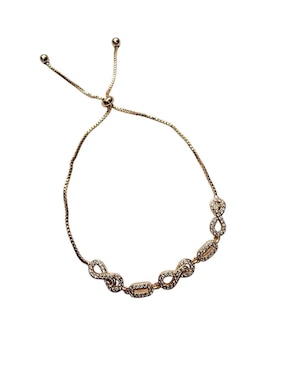 Pulsera Limerence By Claudia Herrera de oro laminado 14 K Infinito con acabado pavé
