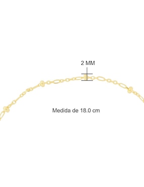 Pulsera Horoz de oro 10 K con acabado pulido
