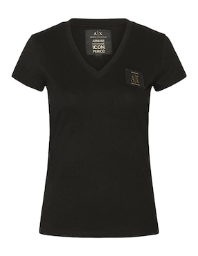 Playera Manga Corta Armani Exchange Cuello V Para Mujer