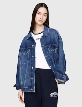 Chamarra Denim Tommy Jeans De Algodón Para Mujer