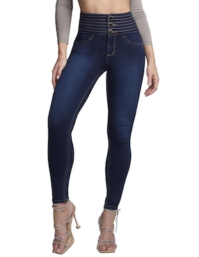 Jeans Ultra Skinny Seven Jeans Corte Cintura Alta Para Mujer