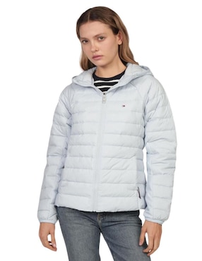 Chamarra Acolchada Tommy Hilfiger Impermeable Para Mujer