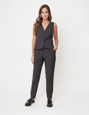 Pantalón de vestir Linea Pura ajustado para mujer