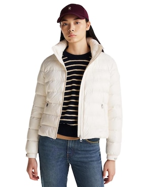 Chamarra Acolchada Tommy Hilfiger Impermeable Para Mujer