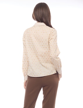 Blusa camisera Foley's manga larga para mujer