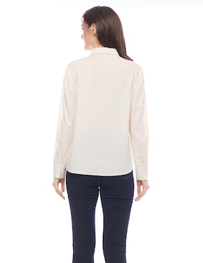 Blusa camisera Foley's manga larga para mujer