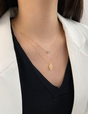 Collar de ojo Yoiko Karli de plata P 925